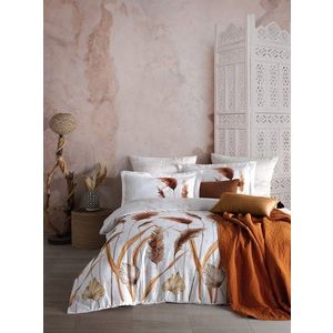 Lenjerie de pat dubla Super King (EU) (IT), 3 piese, L'essentiel Maison, Fadime, Maro/Alb imagine