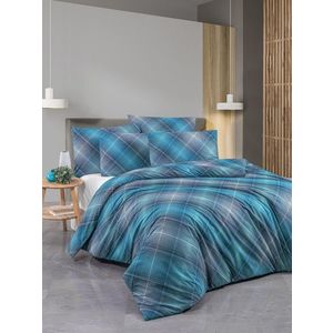 Lenjerie de pat pentru o persoana Single XXL (DE), L'essentiel Maison, Dasha, Albastru / Albastru închis imagine