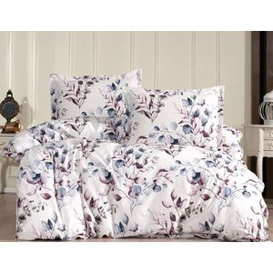 Lenjerie de pat pentru o persoana Single XXL (DE), L'essentiel Maison, Blossom, Alb / Mov / Albastru / Gri imagine