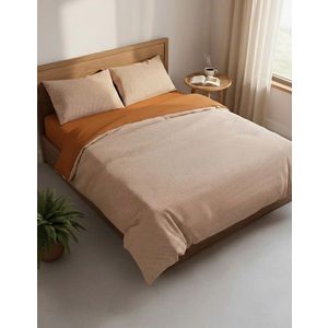 Lenjerie de pat pentru o persoana (DE), L'essentiel Maison, Stark Kombin, Scorțișoară / Albastru închis imagine