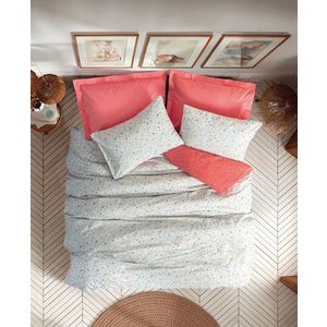 Lenjerie de pat dubla Super King (EU) (IT), L'essentiel Maison, Messy, Coral imagine