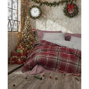 Lenjerie de pat pentru o persoana (FR), 2 piese, L'essentiel Maison, Pledd, Rosu claret imagine