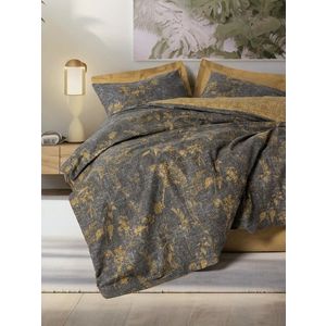 Lenjerie de pat dubla King (FR), L'essentiel Maison, Yadawa, Galben mustar imagine