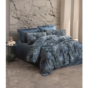 Lenjerie de pat dubla (DE), L'essentiel Maison, Liza, Albastru petrol imagine