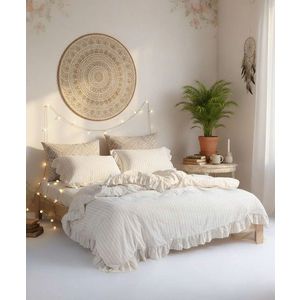 Lenjerie de pat pentru o persoana (DE), L'essentiel Maison, Leila, Crem imagine