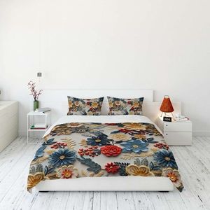 Set husă de pilotă dublă (FR), L'essentiel Maison, FLW_DVT25-24, Multicolor imagine