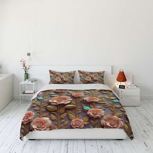 Set husă de pilotă dublă (FR), L'essentiel Maison, FLW_DVT25-28, Multicolor imagine