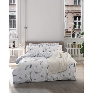 Lenjerie de pat dubla (ES), L'essentiel Maison, Paradise, White / Dark Blue / Green imagine