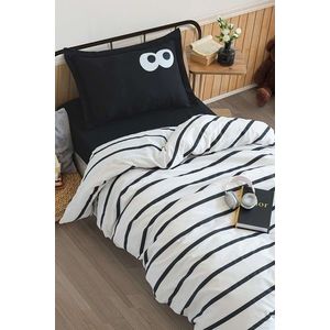 Lenjerie de pat pentru o persoana Single XXL (DE), 2 piese, L'essentiel Maison, Funny, Negru imagine