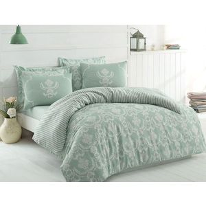 Lenjerie de pat dubla Super King (FR), 3 piese, L'essentiel Maison, Pure, Sea Green / White imagine