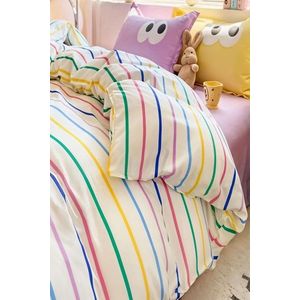 Lenjerie de pat dubla Super King (EU) (IT), 3 piese, L'essentiel Maison, Funny, Lila imagine