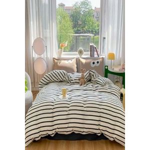 Lenjerie de pat dubla Super King (FR), 3 piese, L'essentiel Maison, Funny, Maro imagine