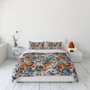 Lenjerie de pat pentru o persoana (FR), 2 piese, L'essentiel Maison, FLW_DVT25-23, Multicolor imagine