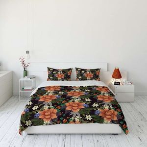 Lenjerie de pat dubla Super King (EU) (IT), 3 piese, L'essentiel Maison, FLW_DVT25-29, Multicolor imagine