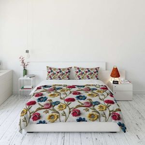 Lenjerie de pat dubla King (FR), 3 piese, L'essentiel Maison, FLW_DVT25-17, Multicolor imagine