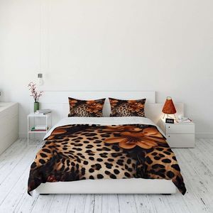 Lenjerie de pat dubla King (FR), 3 piese, L'essentiel Maison, FLW_DVT25-36, Multicolor imagine