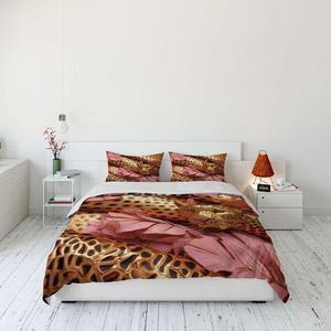 Lenjerie de pat dubla King (FR), 3 piese, L'essentiel Maison, FLW_DVT25-37, Multicolor imagine