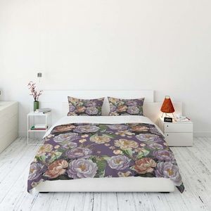 Lenjerie de pat dubla King (FR), 3 piese, L'essentiel Maison, FLW_DVT25-4, Multicolor imagine