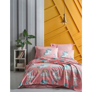 Cuvertura matlasata dubla (EU) (IT), L'essentiel Maison, Unicornio, Bumbac, Roz imagine