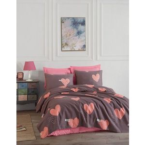 Cuvertura pique dubla King (EU) (FR), L'essentiel Maison, Jana, Bumbac, Roz imagine