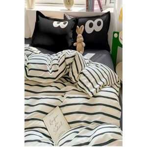 Set cuvertura matlasata dubla King (FR), 3 piese, L'essentiel Maison, Funny, Negru imagine