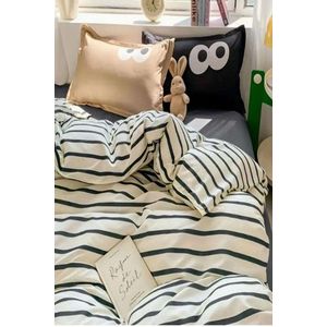 Set cuvertura matlasata dubla King (FR), 3 piese, L'essentiel Maison, Funny, Negru/Maro imagine