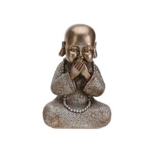 Decoratiune Buddha, Speak No Evil, 19x11x23.5 cm, poliston, auriu imagine
