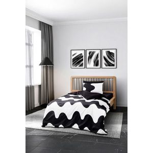 Lenjerie de pat pentru o persoana (DE), L'essentiel Maison, Flow, Negru imagine