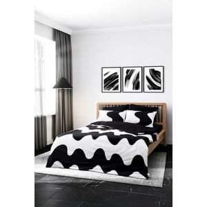 Lenjerie de pat dubla (DE), L'essentiel Maison, Flow, Negru imagine