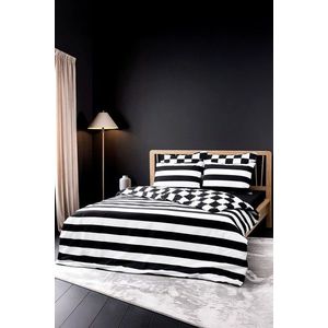 Lenjerie de pat dubla Super King (FR), L'essentiel Maison, Code, Negru imagine