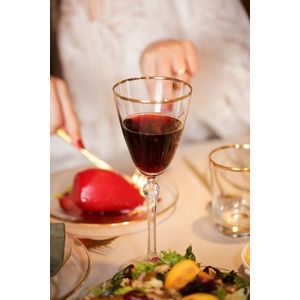 Set de pahare de vin, Hermia, 127RKL1171, Auriu / Transparent imagine