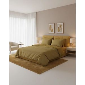 Lenjerie de pat pentru o persoana Single XXL (DE), L'essentiel Maison, Najva Kombin, Galben mustar imagine