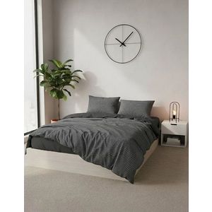 Lenjerie de pat pentru o persoana Single XXL (DE), L'essentiel Maison, Nobby Kombin, Antracit imagine