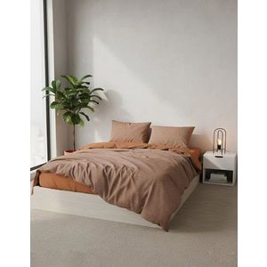 Lenjerie de pat pentru o persoana (DE), L'essentiel Maison, Oniks Kombin, Caramel / White imagine