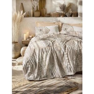 Lenjerie de pat dubla King (FR), L'essentiel Maison, Amara, Caramel imagine