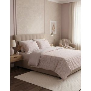 Lenjerie de pat pentru o persoana (FR), L'essentiel Maison, Dalya Kombin, Roz pudra imagine