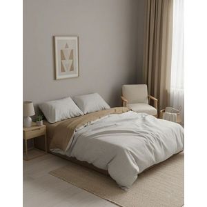 Lenjerie de pat dubla Super King (FR), L'essentiel Maison, Moil Kombin, Bej imagine