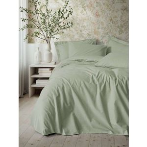 Lenjerie de pat pentru o persoana (FR), L'essentiel Maison, Plain, Salvie imagine