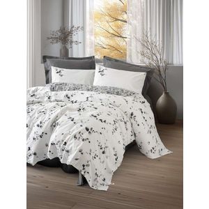 Lenjerie de pat pentru o persoana (FR), L'essentiel Maison, Elaria, Antracit imagine