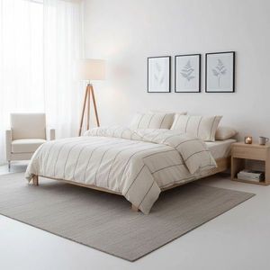 Lenjerie de pat pentru o persoana (DE), L'essentiel Maison, Vilnuss, Crem/Negru imagine