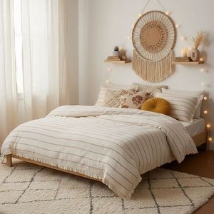 Lenjerie de pat pentru o persoana (DE), L'essentiel Maison, Porto, Crem/Maro imagine