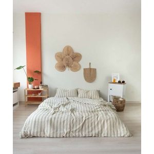 Lenjerie de pat dubla King (FR), L'essentiel Maison, Green Wood, Verde/Alb imagine