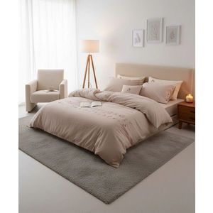 Lenjerie de pat dubla King (FR), L'essentiel Maison, Brise Printaniere, Roz prafuit imagine