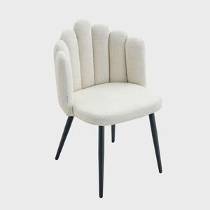 Scaun Luxe, Homla, 55x49x85 cm, MDF/poliester, ecru imagine