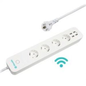 Prelungitor Smart WiFi AlecoAir G08-SP8S NEW, 4 Porturi USB, 4 Prize AC, Control energetic, Timer, Programare saptamanala imagine