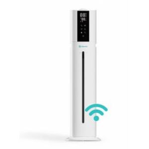 Umidificator AlecoAir U40 Tower White New, WiFi, Lampa UV-C, Higrostat, Lumini ambientale, Vapori calzi, Aromaterapie imagine