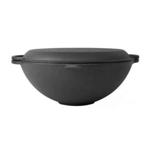 Oala din fonta tip Wok, 3 in 1, 37x18 cm, Perfect Home imagine