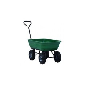 Carucior manual de gradina basculabil, verde, 300 kg, 75 l imagine