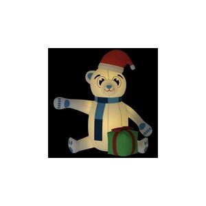 Ursulet gonflabil de Crăciun cu LED, 240 cm imagine