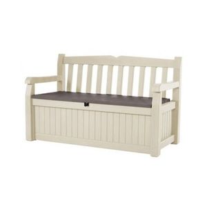 Banca de gradina cu lada depozitare Eden Garden, 265 L, Bej, Keter imagine